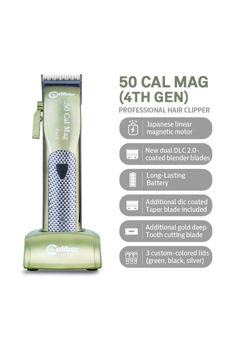 50 Cal MAG 4th Gen Professional Cordless Hair Clipper, Alternate, color, Green