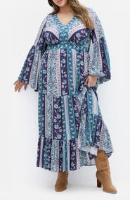 City Chic Heaven Long Sleeve Maxi Dress