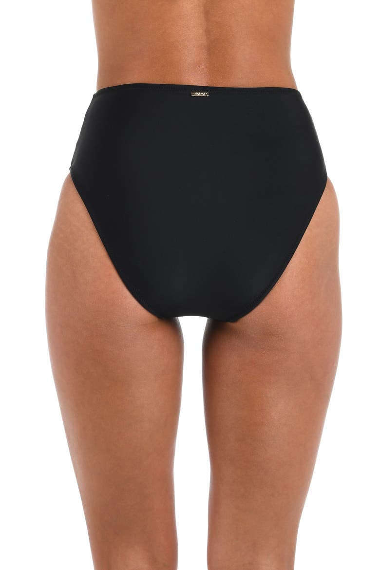 Vanessa High Waist Bikini Bottoms, Alternate, color, BLACK