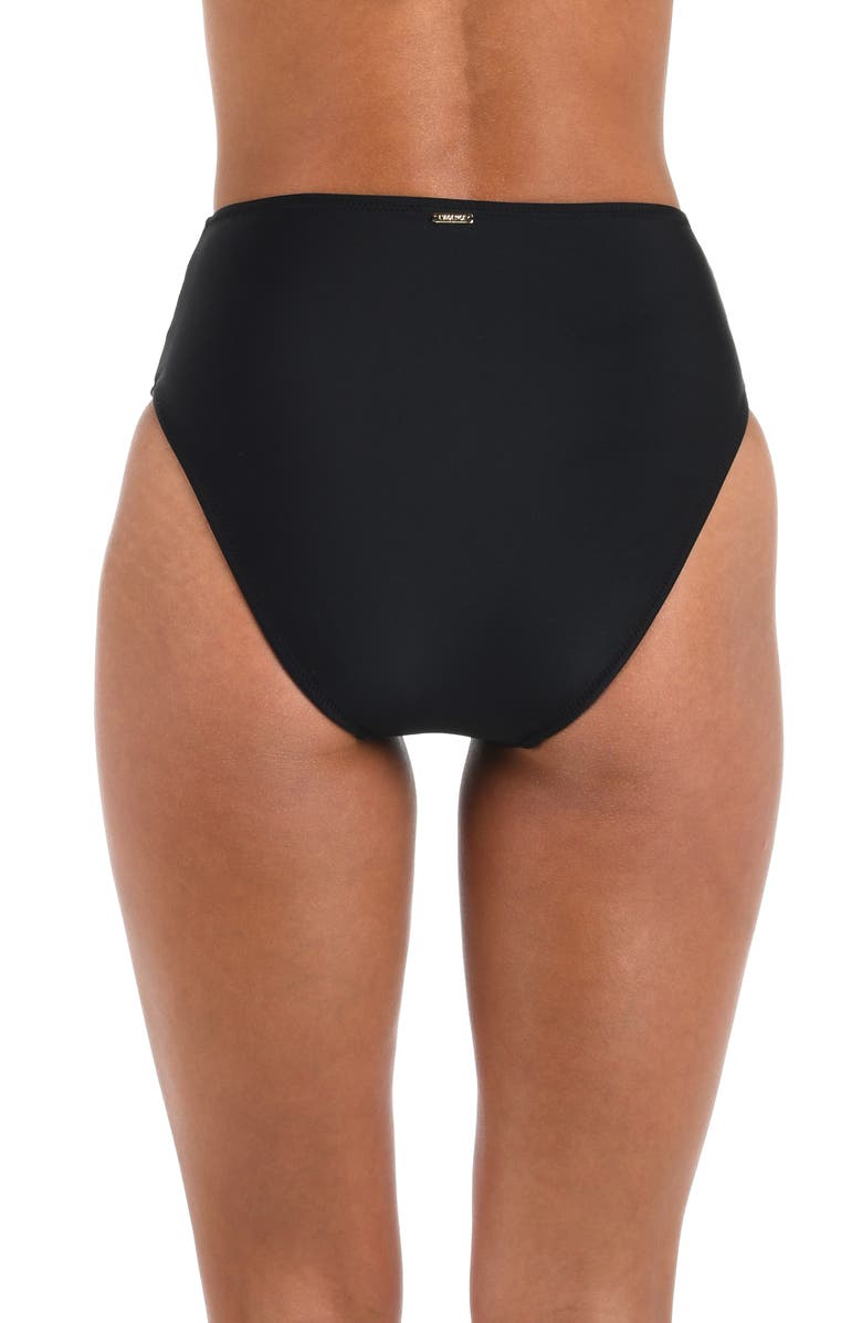 L'AGENCE Vanessa High Waist Bikini Bottoms, Alternate, color, Black