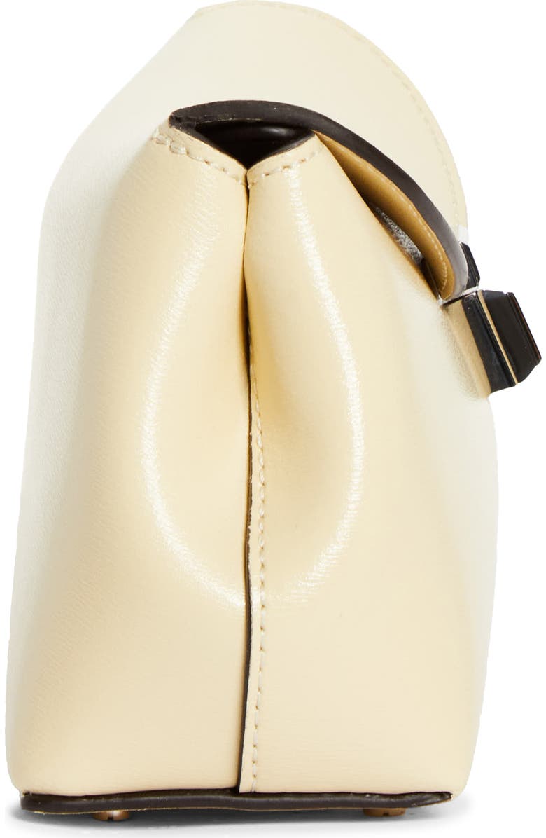 TOTEME Mini T-Lock Leather Clutch, Alternate, color, Champagne