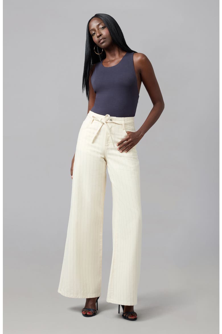 Milan Ultra High Rise Wide Leg Jeans, Alternate, color, SILVER LINING