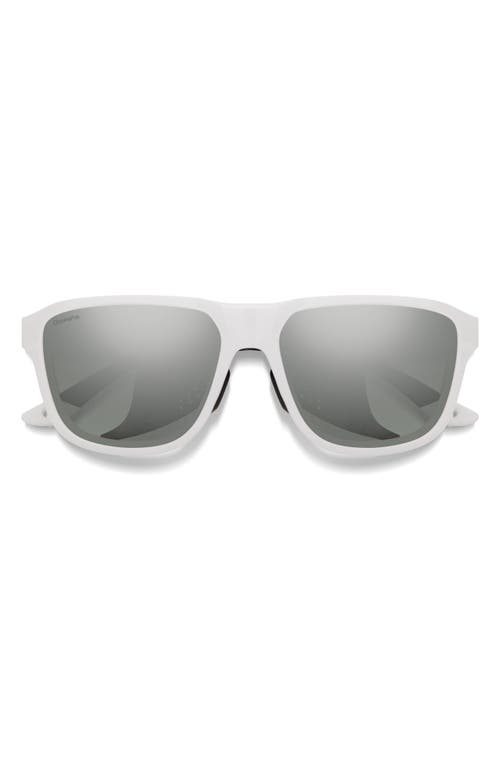 Smith Embark 58mm Chromapop™ Polarized Square Sunglasses In White