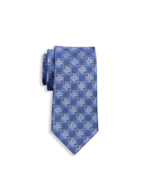 Big & Tall Small Square Silk Tie