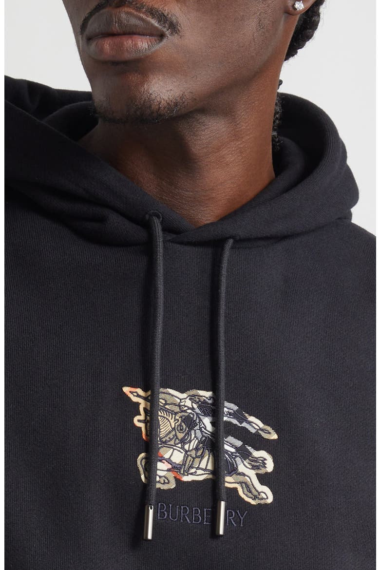 Simon EKD Appliqué Cotton Hoodie, Alternate, color, BLACK