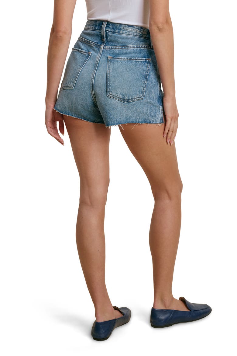 The Caroline High Waist Cutoff Denim Shorts, Alternate, color, HELENA