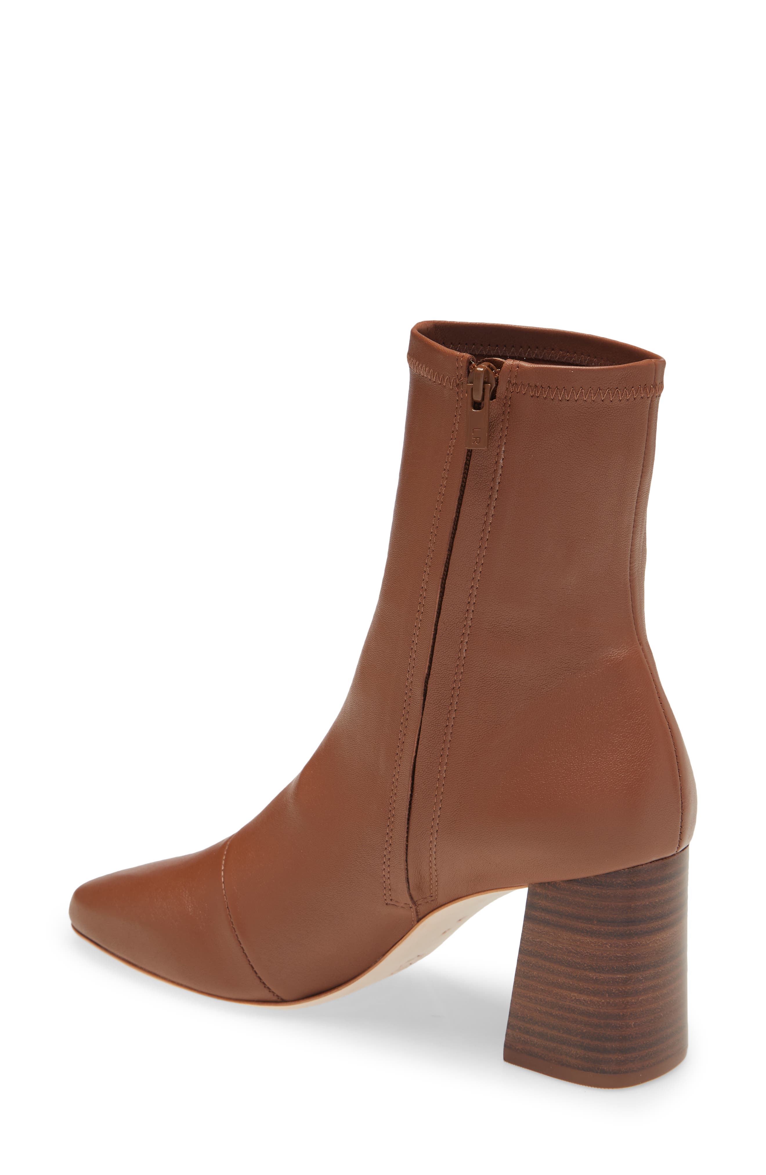 Loeffler Randall Elise Stretch Leather Bootie, Alternate, color, Acorn