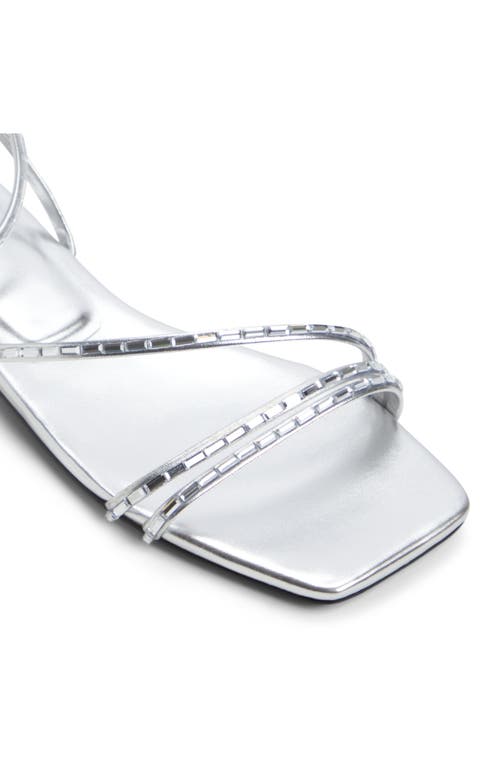 Shop Aldo Marjorie Ankle Strap Sandal In Silver
