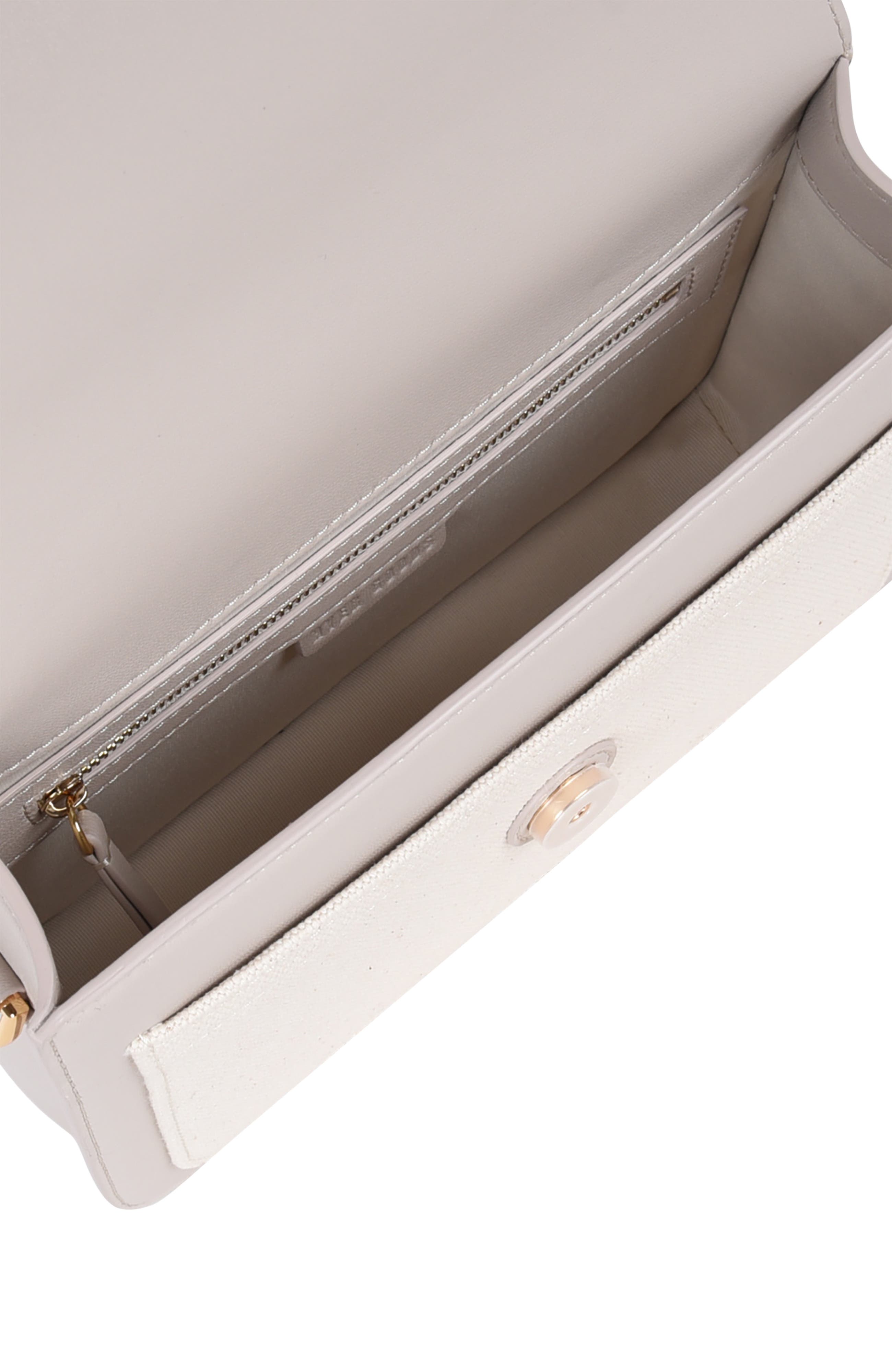 HYER GOODS Upcycled Leather and Canvas Convertible Crossbody Satchel, Alternate, color, Canvas/ Stone