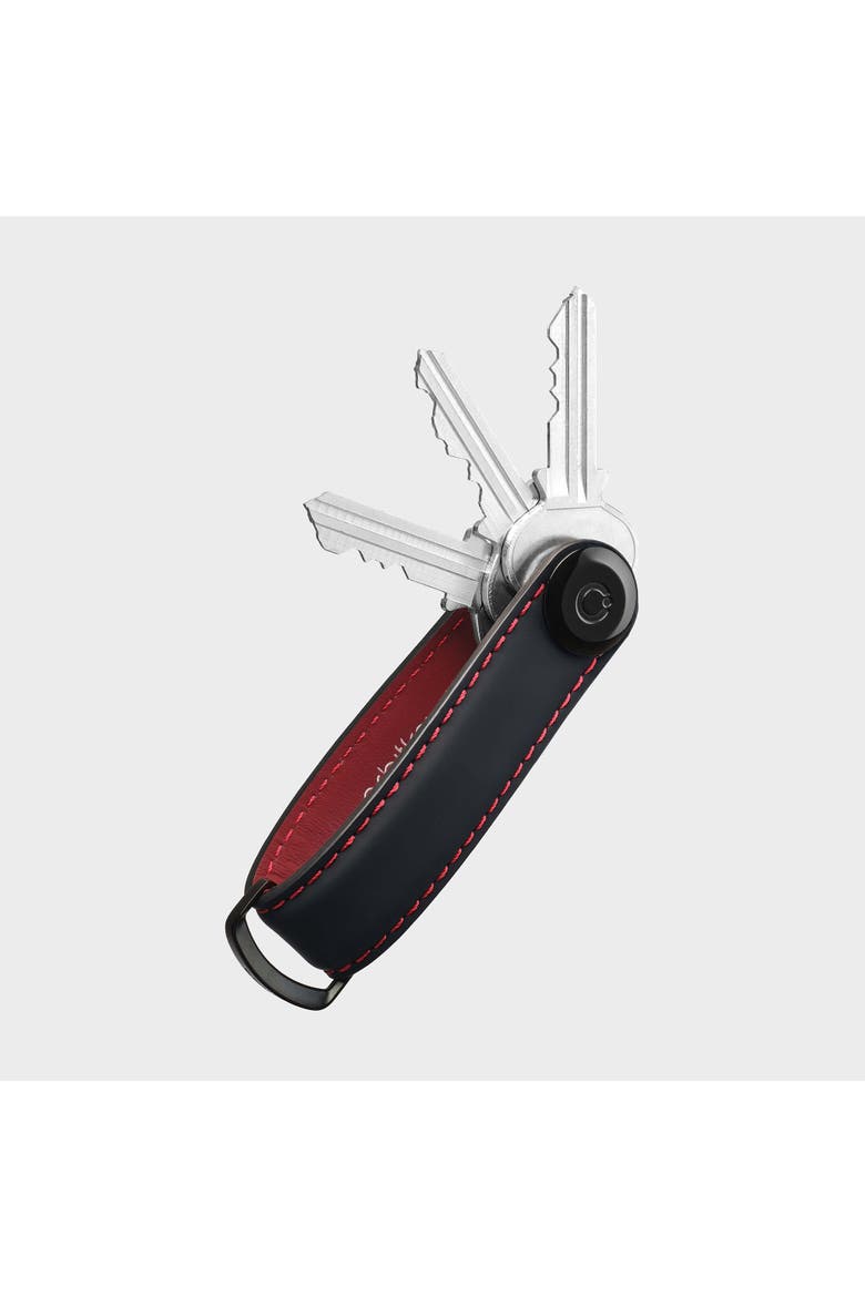 Matte Leather Key Organiser, Main, color, Ember