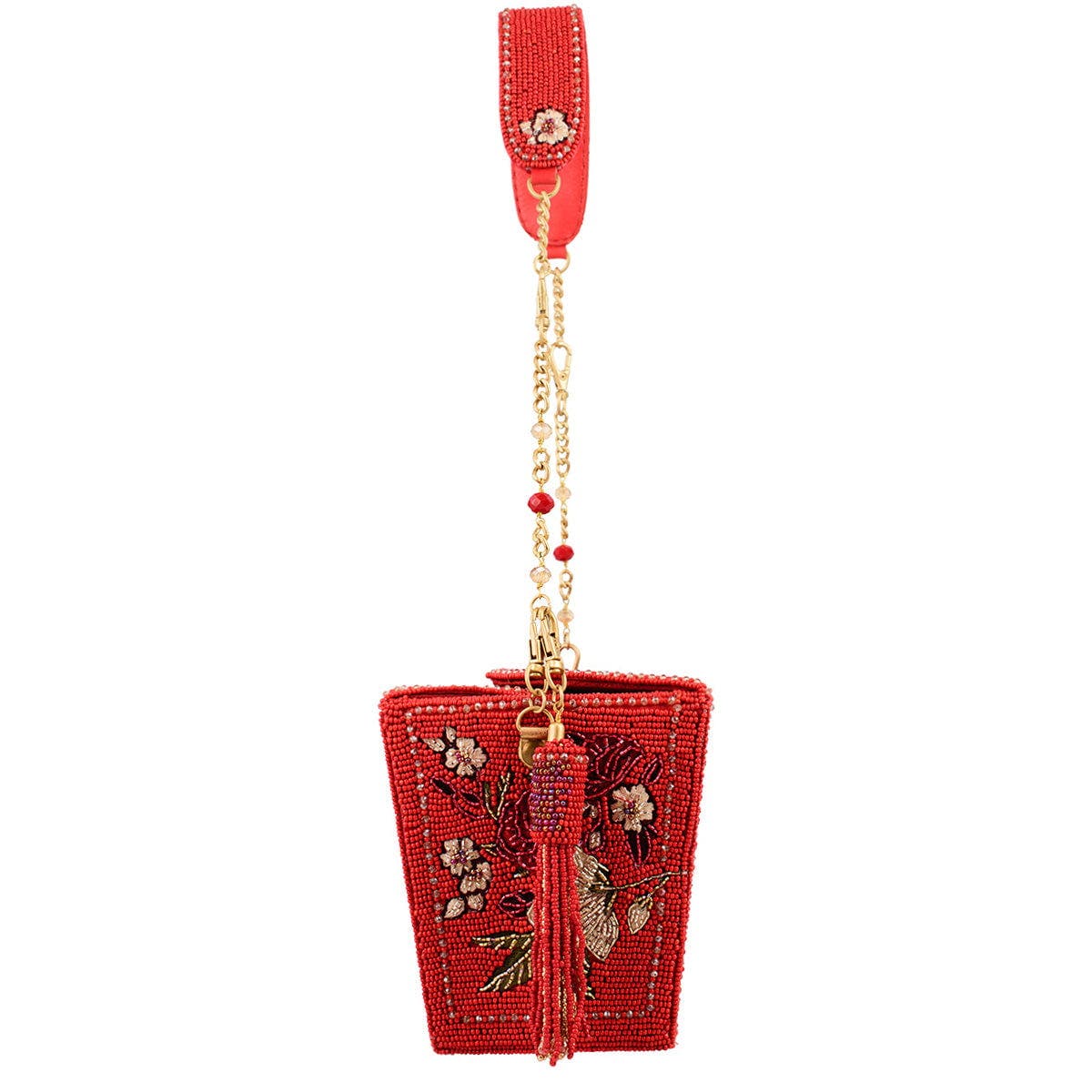 Mary Frances Accessories Scarlet Bloom Crossbody Handbag, Alternate, color, Red