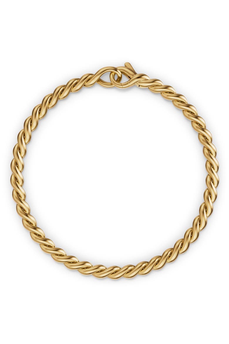 Sculpted Cable 18k Gold Chain Bracelet, Alternate, color, GOLD