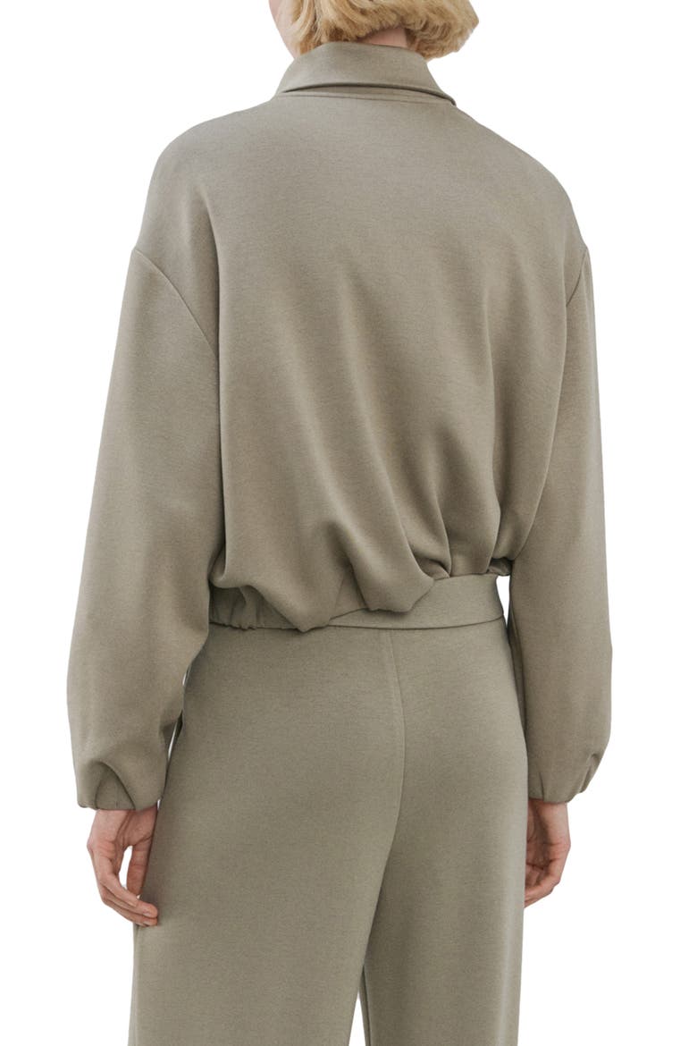 High Neck Balloon Sweatshirt, Alternate, color, KHAKI GREEN