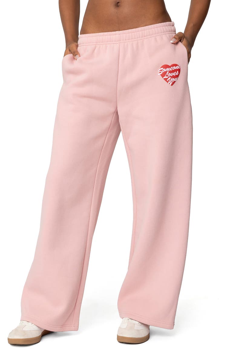 Someone Love You Sweatpants, Main, color, PINK