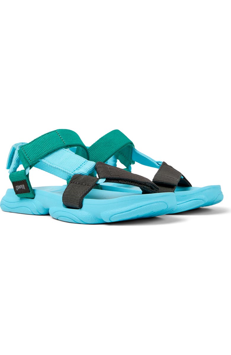 Camper Karst Sandal, Main, color, Blue/ Green/ Black Multi