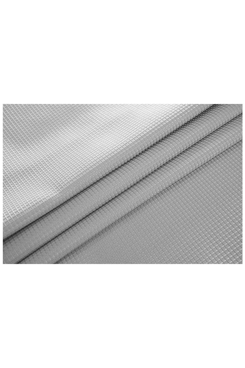 Hotel Collection Waffle Shower Curtain, Alternate, color, SILVER