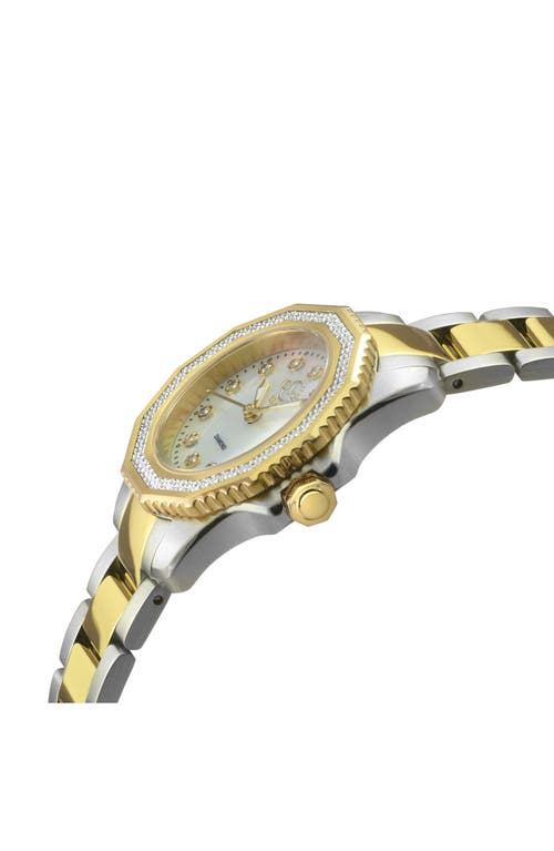 Gv2 Cortina Mother-of-pearl Diamond Two-tone Bracelet Watch, 30mm In Gold