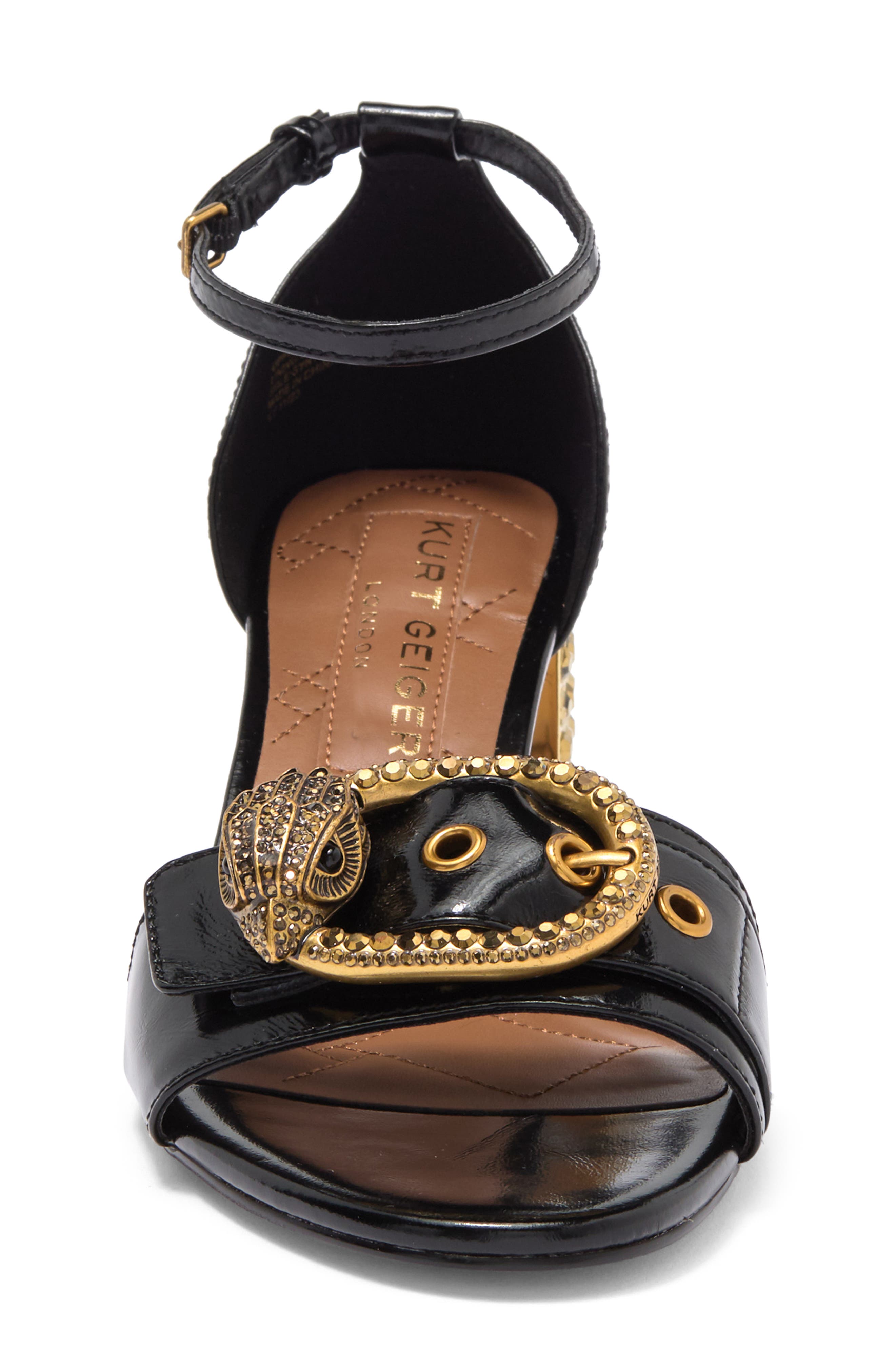 Kurt Geiger London Mayfair Ankle Strap Sandal, Alternate, color, Black