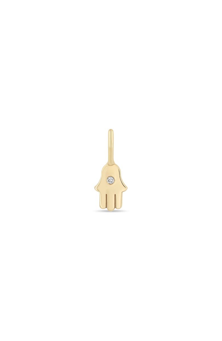 Zoë Chicco Hamsa Hand Charm, Main, color, Yellow Gold