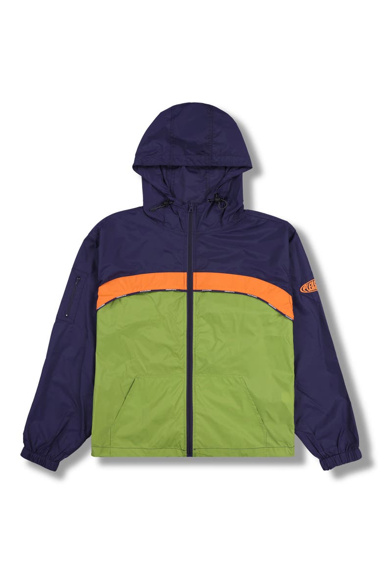 Spirit Hooded Nylon Windbreaker, Alternate, color, PURPLE