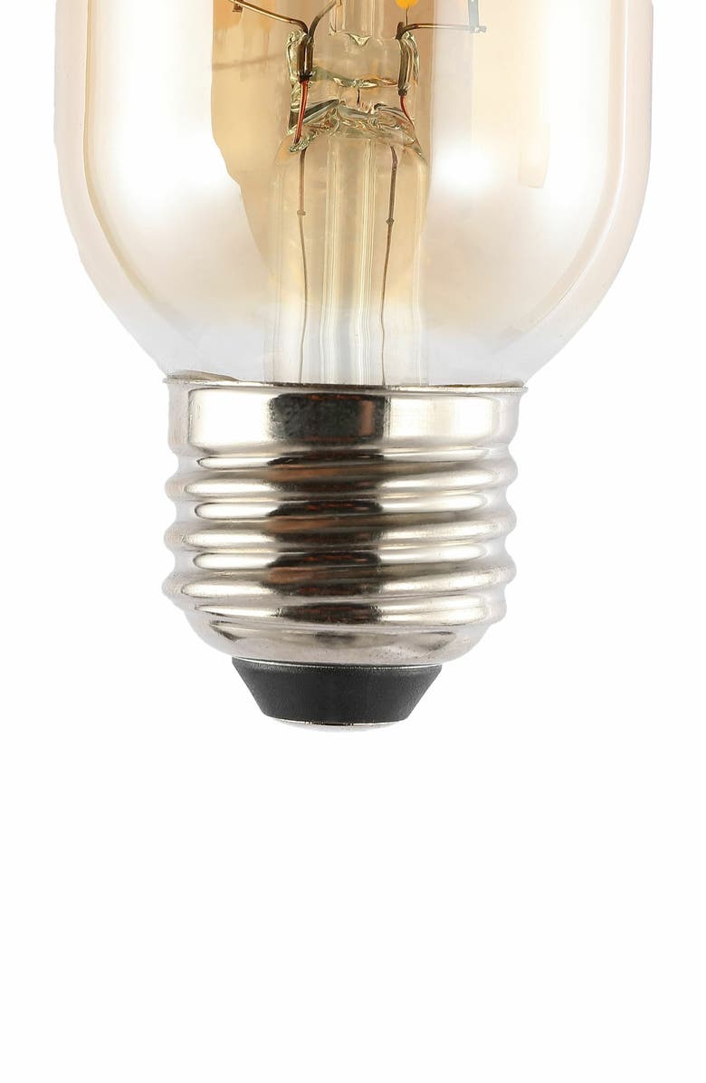 JONATHAN Y Industrial Non-Dimmable T45-4W LED Edison Bulbs with E26 Base, 80+ CRI, Warm White 2700K, 350 Lumens, Tinted Amber, Alternate, color, Amber