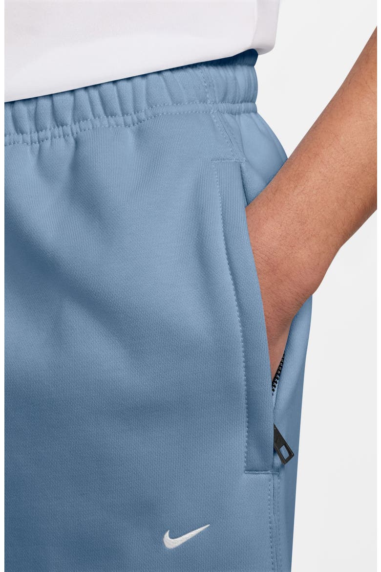Solo Swoosh Open Hem Fleece Sweatpants, Alternate, color, WORK BLUE/ WHITE