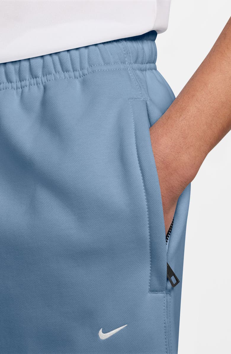 Nike Solo Swoosh Open Hem Fleece Sweatpants, Alternate, color, Work Blue/ White