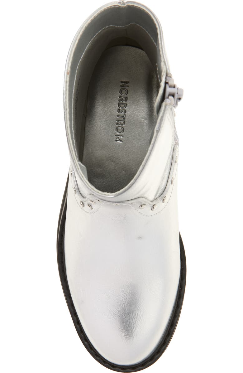 Nordstrom Florence Studded Bootie, Alternate, color, Silver Metallic