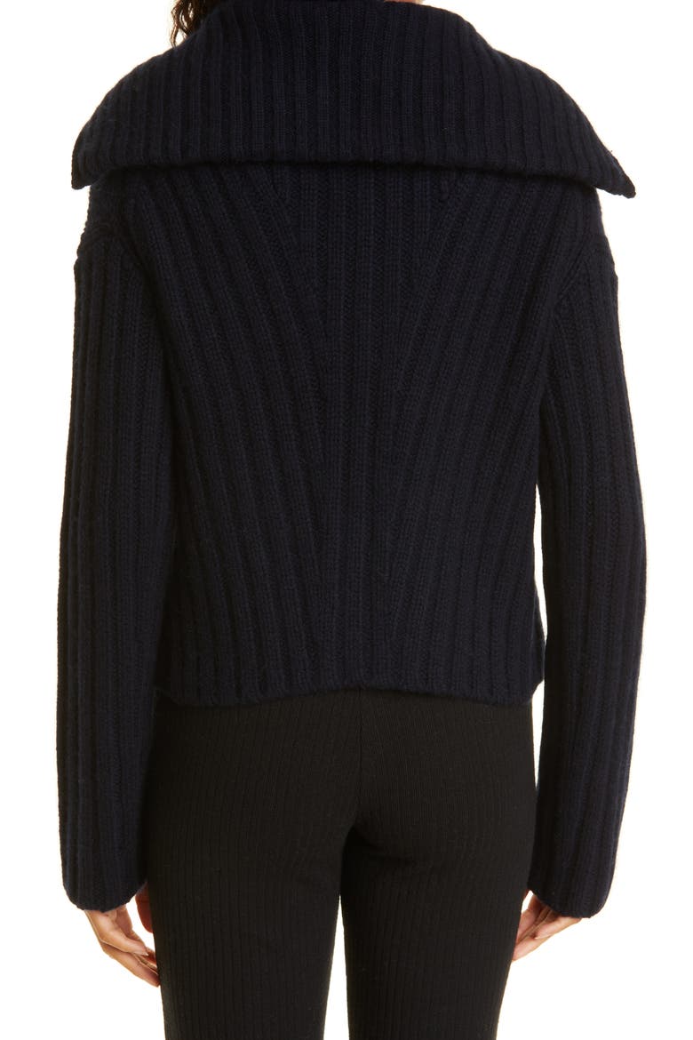 Wool & Cashmere Zip-Up Sweater, Alternate, color, 403CBL-COASTAL