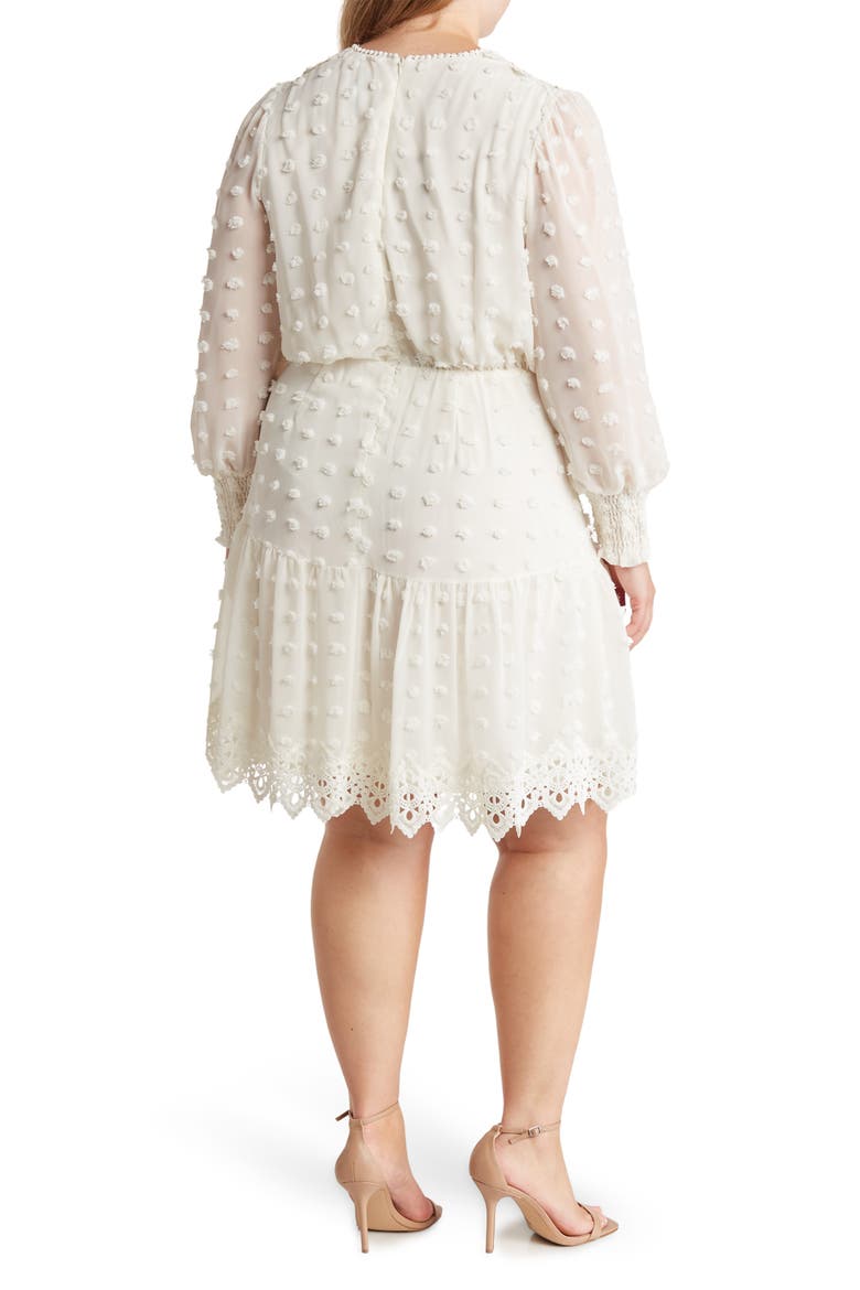 Rina Lace Long Sleeve Dress, Alternate, color, IVORY