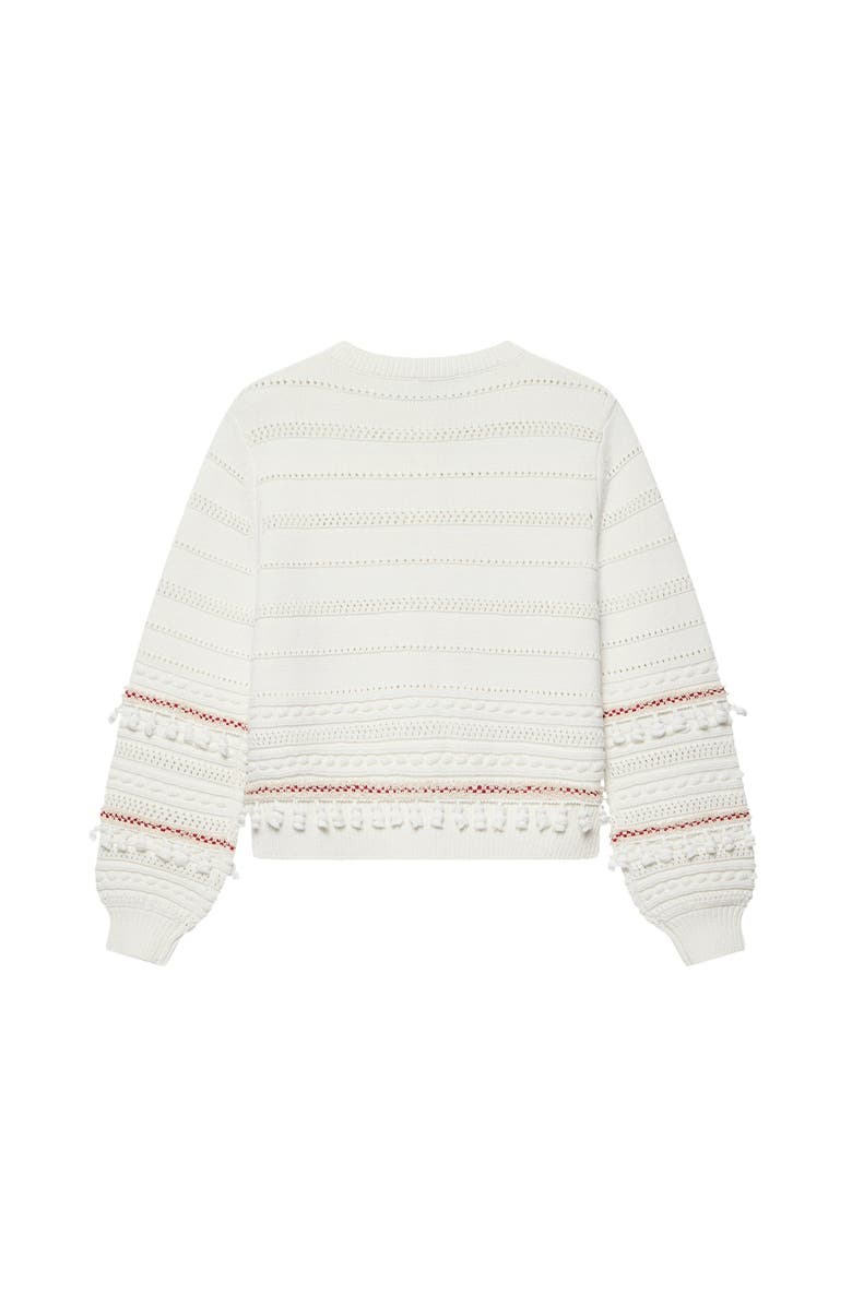 MINT VELVET Cotton Blend Tassel Cardigan, Alternate, color, Ivory