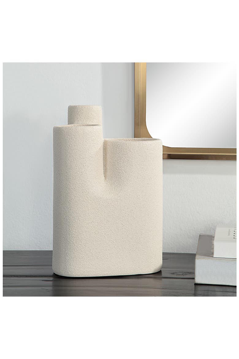 Fontain Ceramic Vase, Alternate, color, GREY