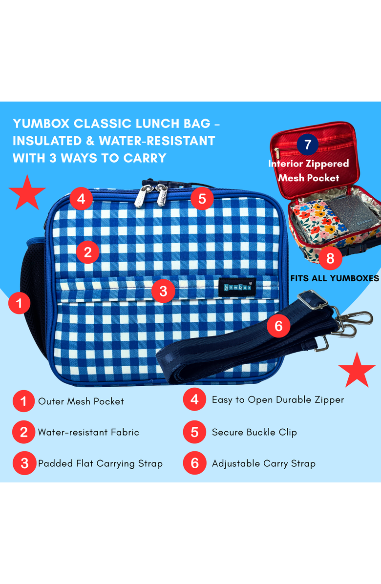 Yumbox Insulated Lunch Bag for Kids 3 Ways to Carry, Alternate, color, Vichy Gingham