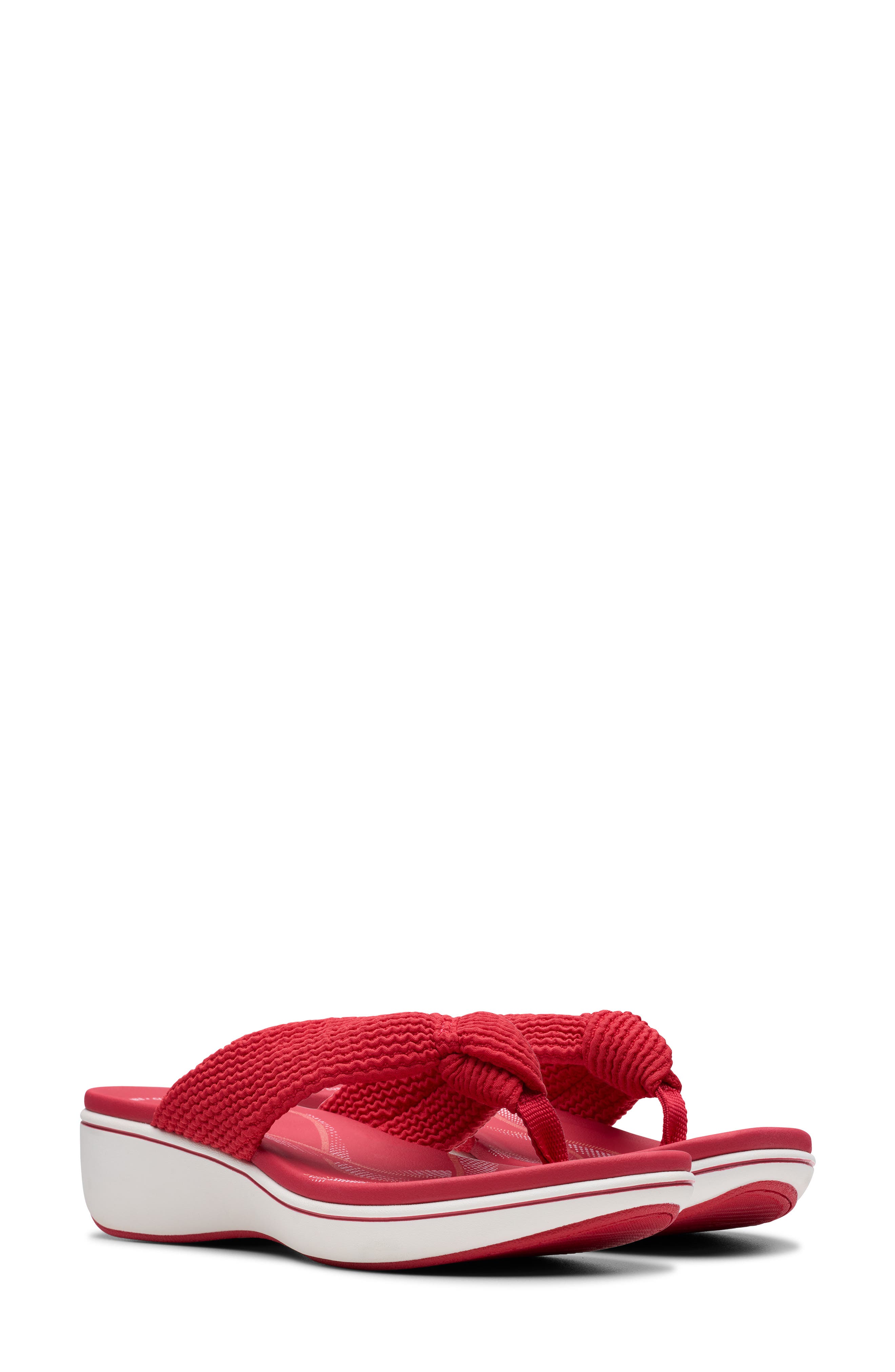 Clarks<sup>®</sup> Breezerae Erin Wedge Sandal, Alternate, color, Cherry