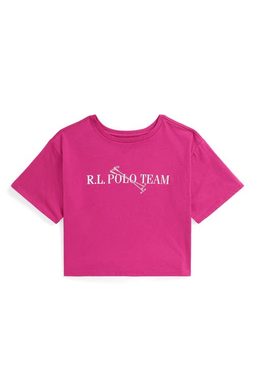 Polo Ralph Lauren Ralph Lauren Polo Team Cotton Jersey Boxy Tee In Pink