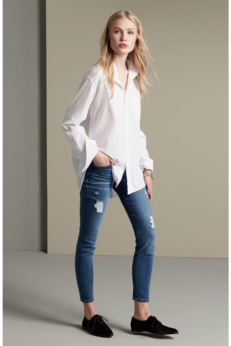 'The Stiletto' Destroyed Skinny Jeans (Nordstrom Exclusive), Alternate, color, NIAGARA DESTROY