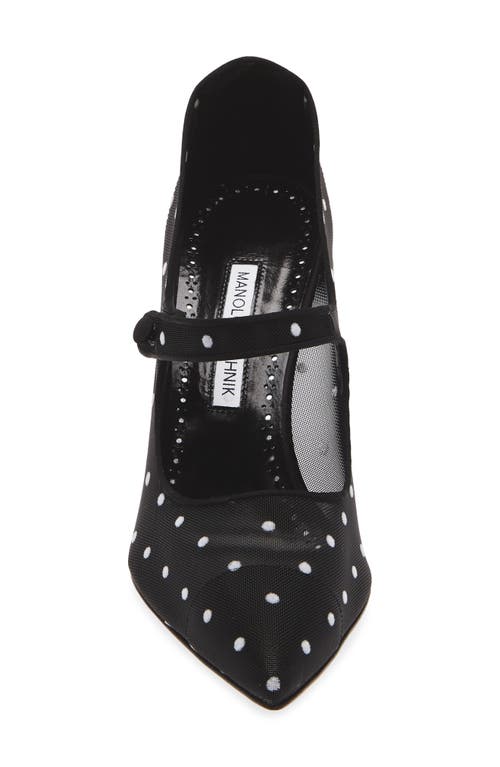 Manolo Blahnik Campari Polka Dot Mary Jane Pump