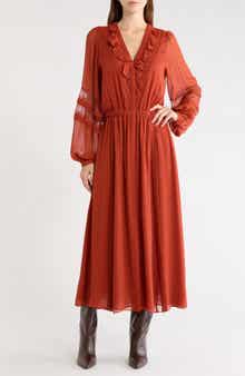 Connie Ruffled Silk Dress