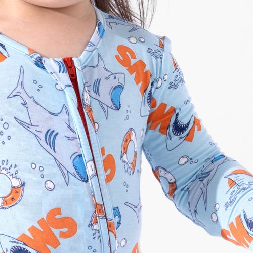 Bellabu Bear Baby Jaws Convertible Footie In Blue