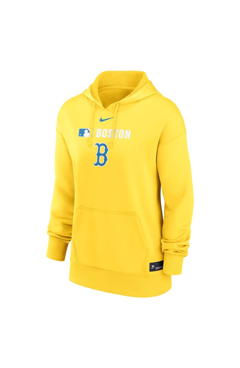 Nike Women's Nike Gold Boston Red Sox City Connect Authentic Collection Performance Pullover Hoodie, Alternate, color, Gold