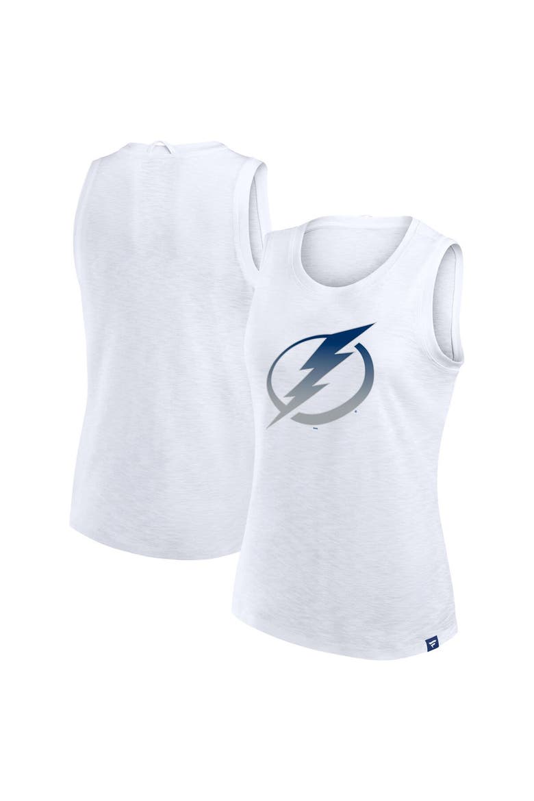 Women's Fanatics White Tampa Bay Lightning Slub Tank Top, Main, color, White