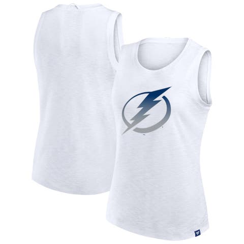 Women's Fanatics White Tampa Bay Lightning Slub Tank Top