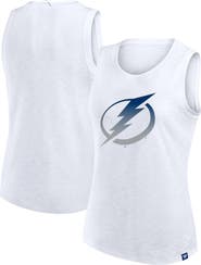FANATICS Women's Fanatics White Tampa Bay Lightning Slub Tank Top