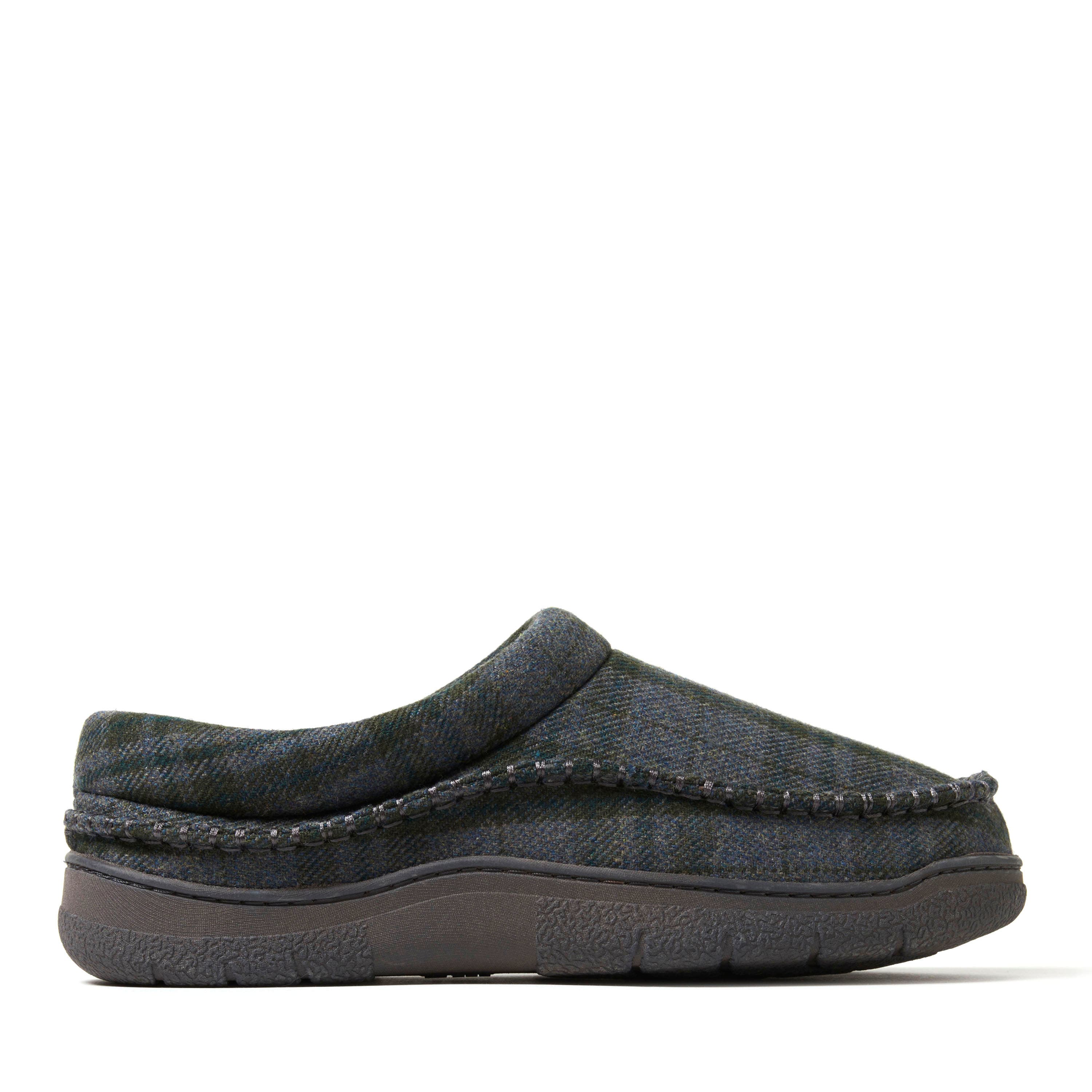 Thompson Plaid Moccasin Toe Clog Slipper, Alternate, color, Blue