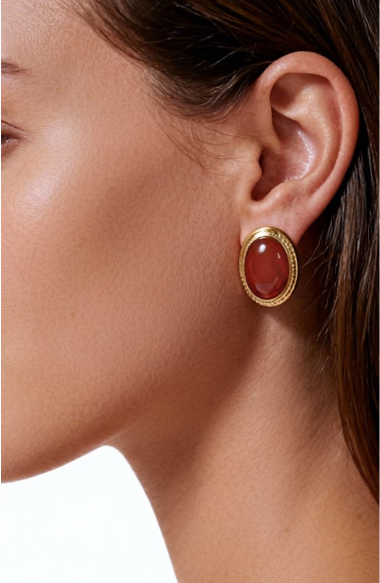 RC RETRO CHIC Babylon Earrings, Alternate, color, Red