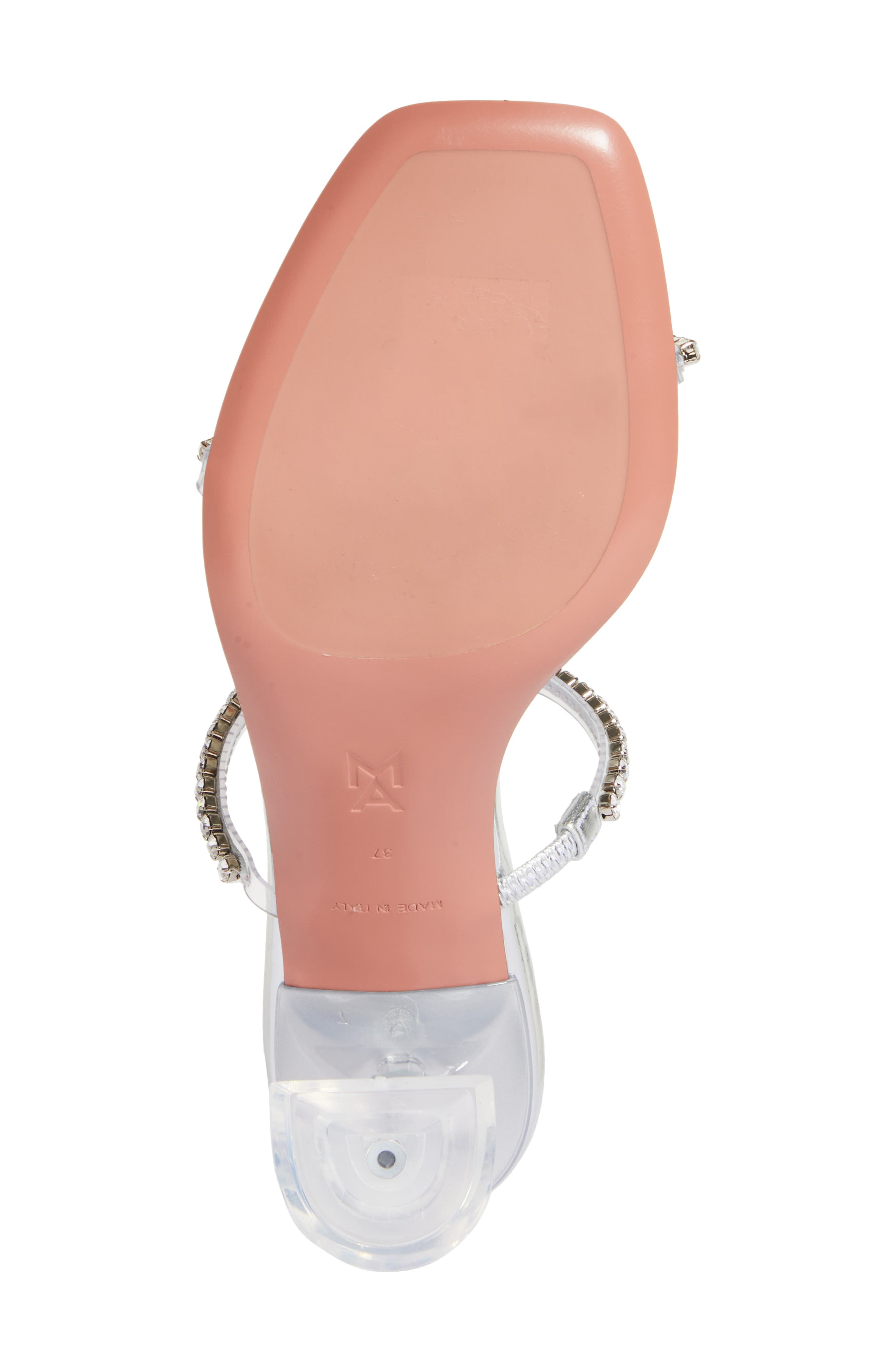 Gilda Crystal Glass Sandal, Alternate, color, PVC TRANSPARENT