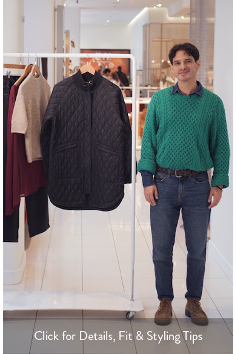 Sophie Quilted Longline Bomber Jacket video