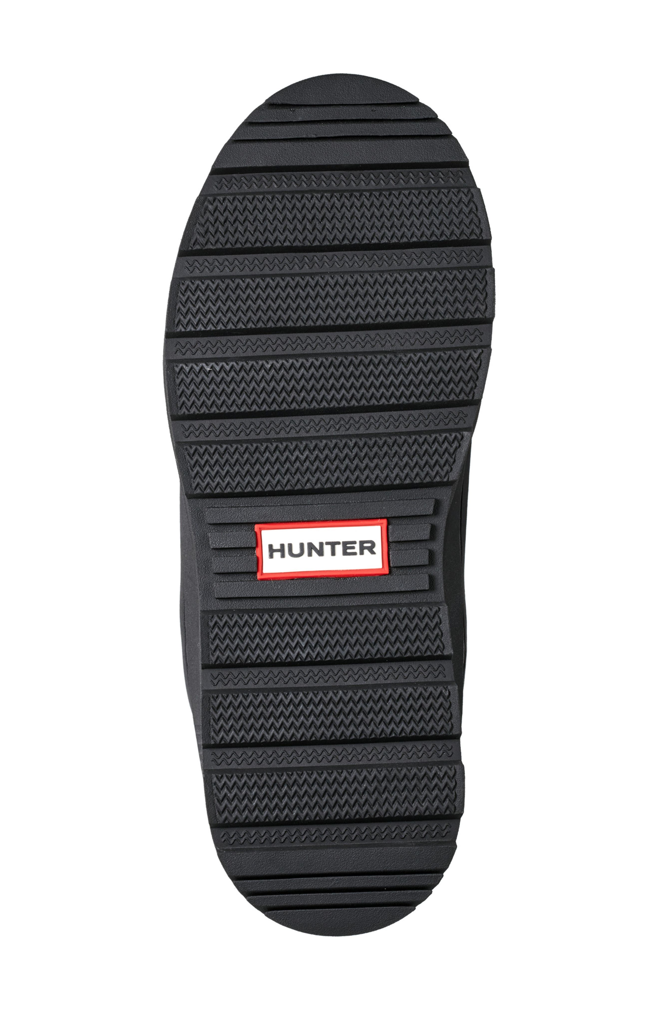 Hunter Askern Waterproof Suede Platform Bootie, Alternate, color, Black