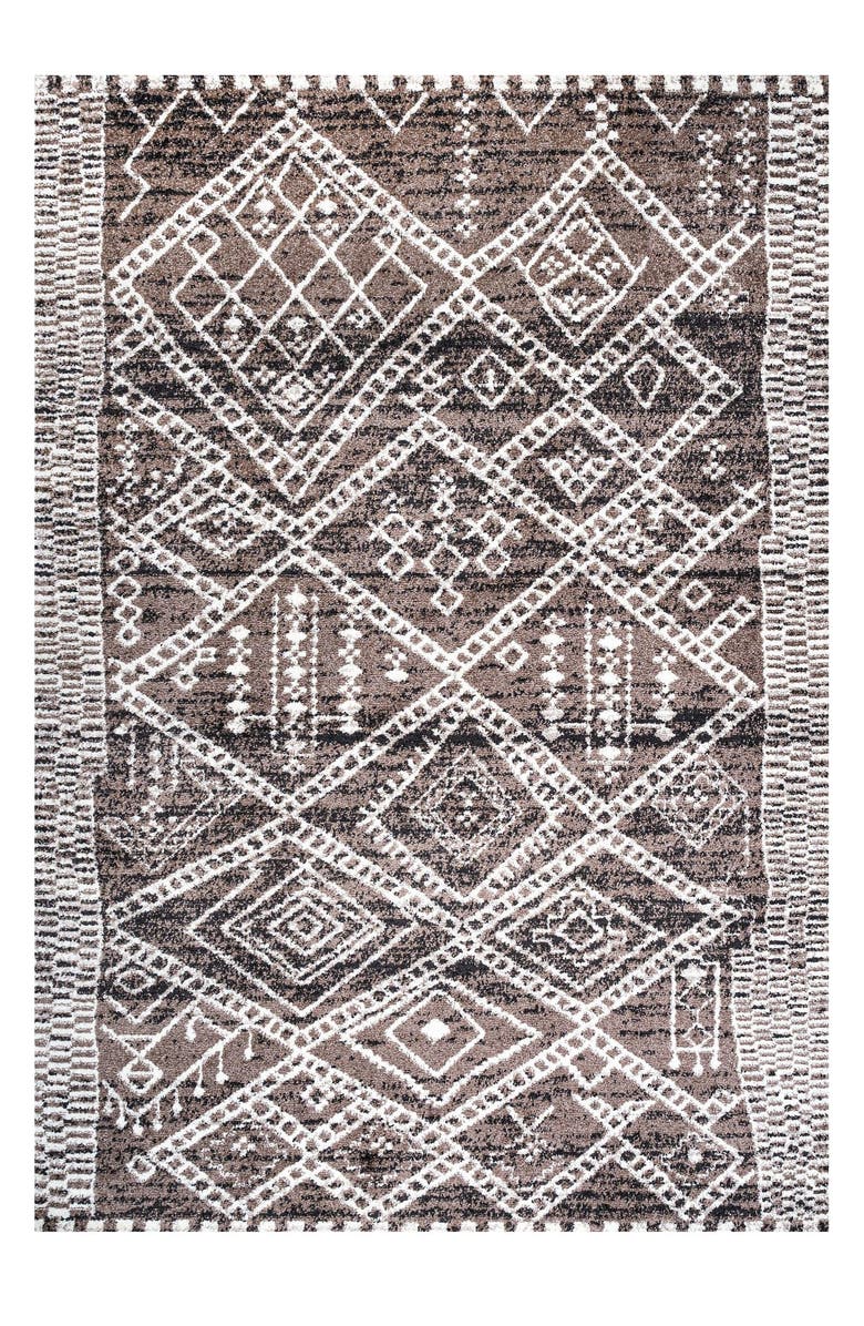 JONATHAN Y Tayri Modern  Geometric Area Rug, Main, color, Brown/Ivory