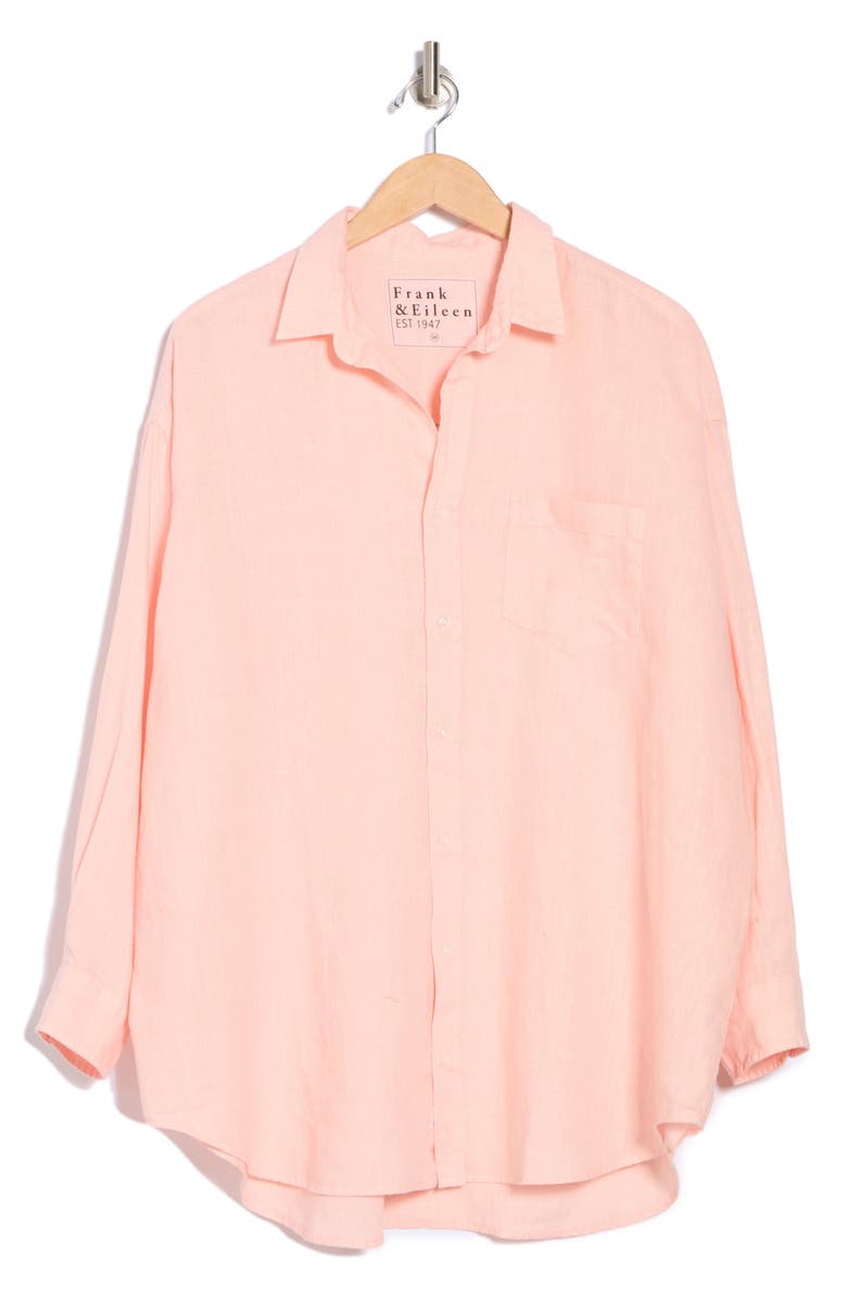 Frank & Eileen Mackenzie Oversize Linen Button-Up Shirt, Alternate, color,